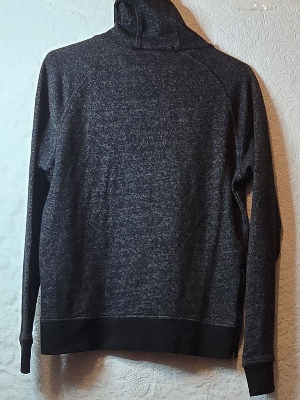 ​H&M Dark Heather Grey Knit Cowl Neck Pullover Hoodie - Size Small - Picture 6 of 6